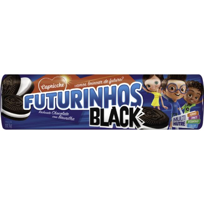 Biscoito Recheado Futurinhos Black 113g