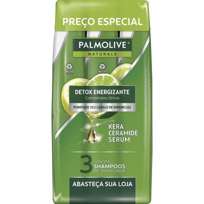 Kit Shampoo Palmolive Detox 3x350ml