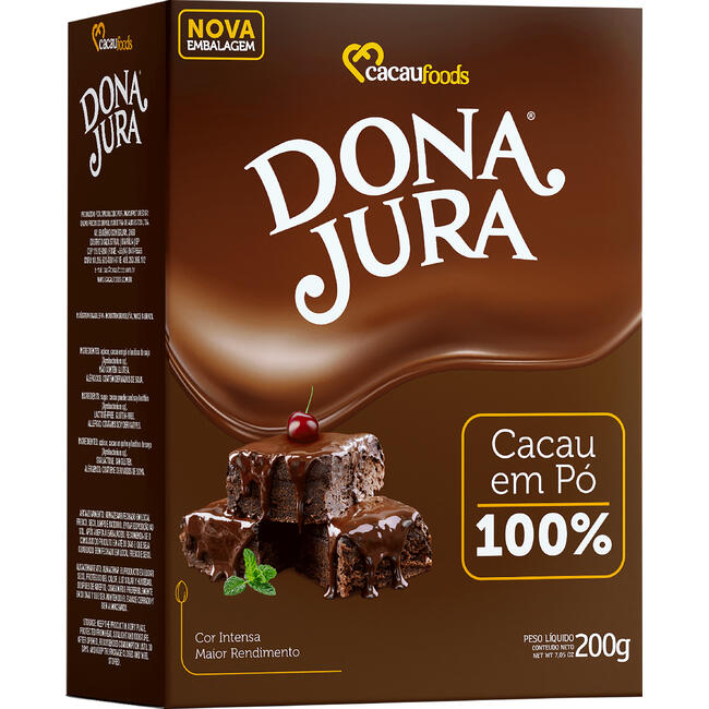 Cacau em Pó Dona Jura 100% Cacau 200g