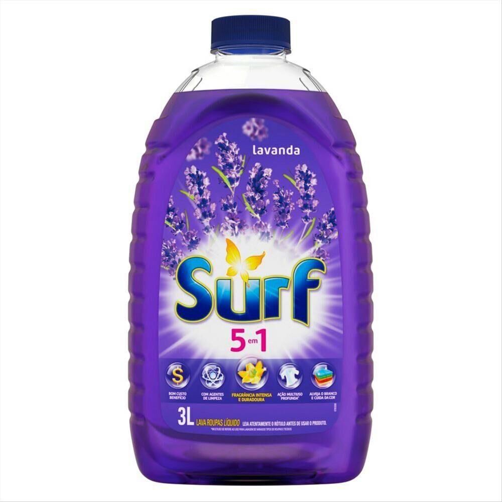 Sabão Líquido Surf 5 em 1 Lavanda 3L