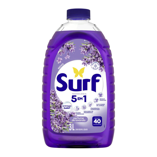Sabão Líquido Surf 5 em 1 Lavanda 3L