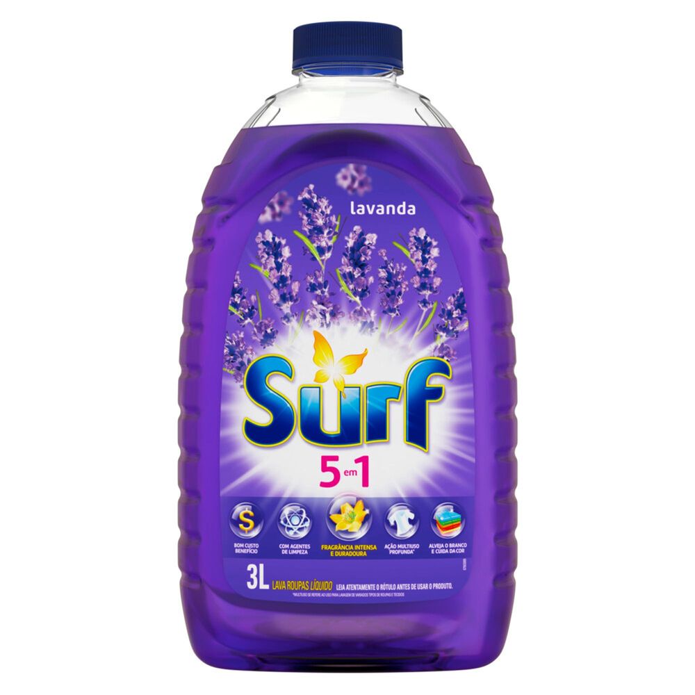 Sabão Líquido Surf 5 em 1 Lavanda 3L