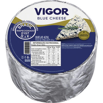 Queijo Tipo Azul Vigor Preço por quilo na peça