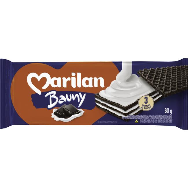 Biscoito Wafer Marilan Bauny 80g