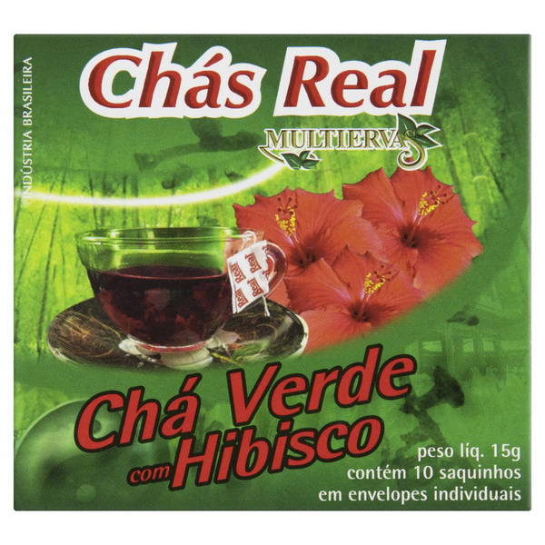 Chá-verde Real 15g - Com Hibisco - Com 10 Saquinhos