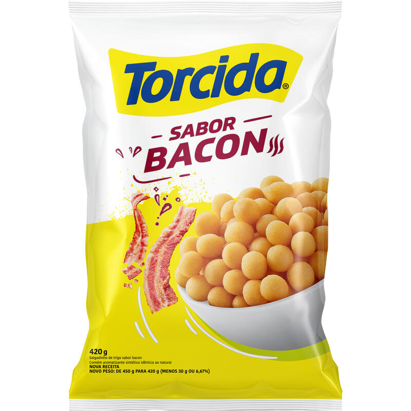 Salgadinho de Trigo Bacon Torcida Pacote 420g