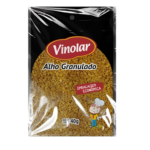Tempero Vinolar Alho Granulado Embalagem Econômica 40g