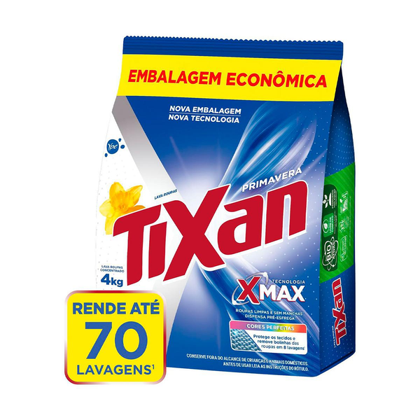 Sabão em Pó Tixan Ypê 4kg - Primavera - Sachê