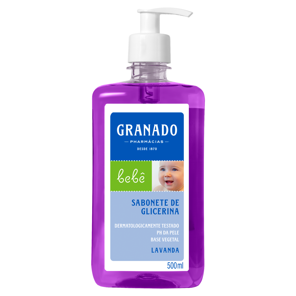 Sabonete Líquido de Glicerina Lavanda Granado Bebê Frasco 500ml