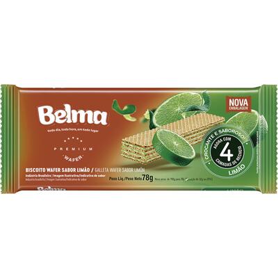 Biscoito Wafer Belma Limão 78g
