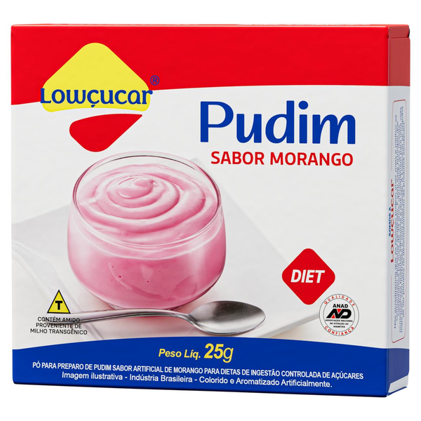 Pudim Lowçucar 25g - Diet - Morango