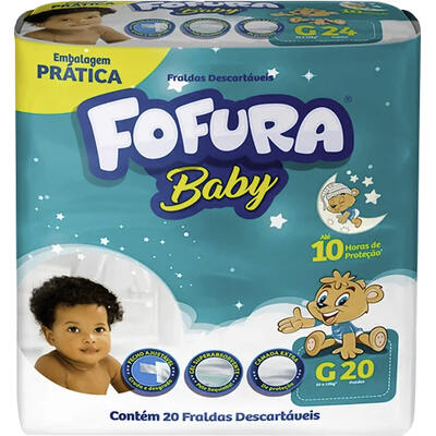 Fralda Fofura Baby Prático G 20 un