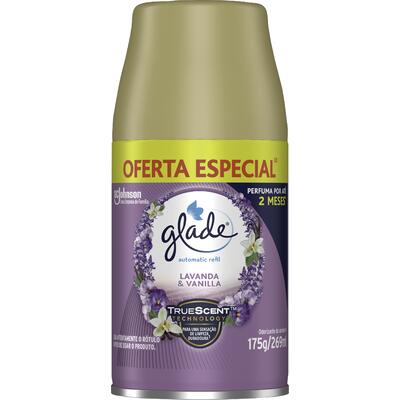 Desodorizador Glade Automático Spray Refil Lavanda e Baunilha 260ml Oferta Especial