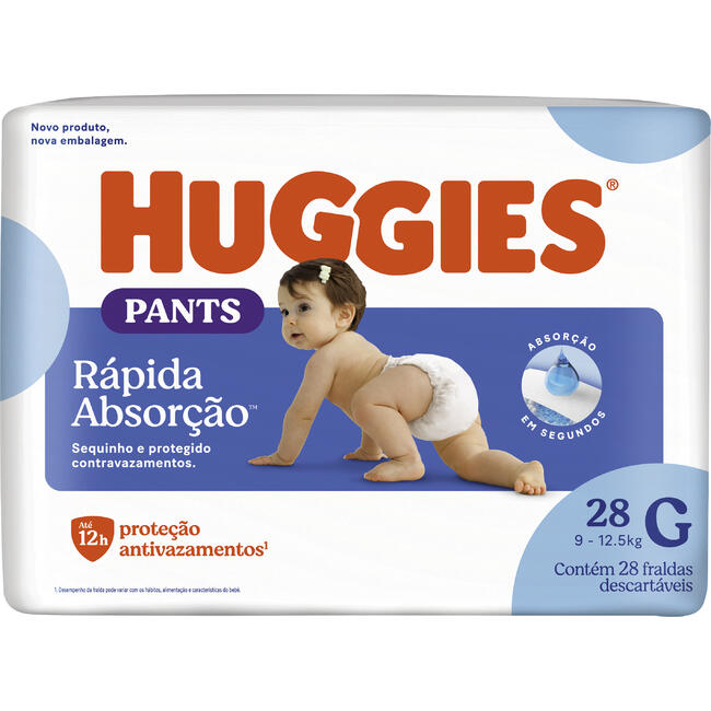 Fralda Roupinha Huggies Rápida Absorção G 28 un