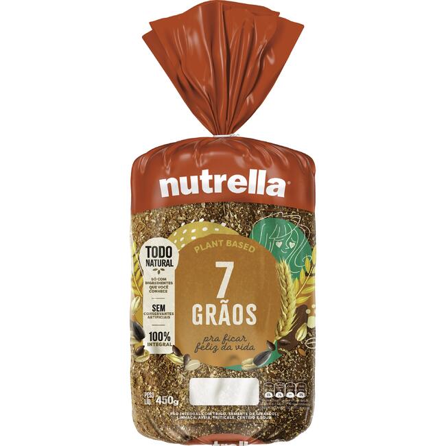 Pão Integral Nutrella 7 Grãos 450g