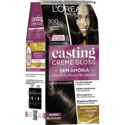 Tintura Casting Gloss L'Oréal 300 Castanho Escuro Kit