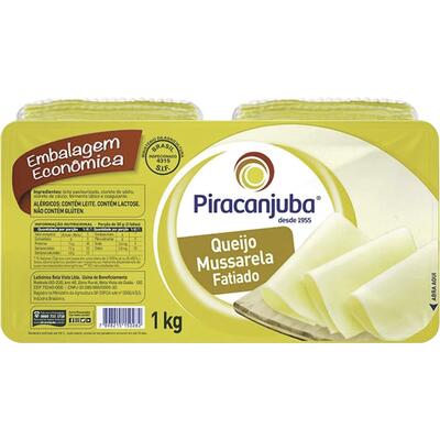 Queijo Mussarela Piracanjuba Fatiado 1kg
