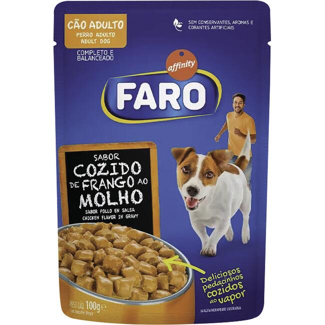 Alimento para Cães Faro Adulto Frango 100g