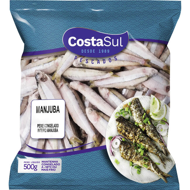 Peixe Manjuba Inteira Costa Sul Congelado 500g