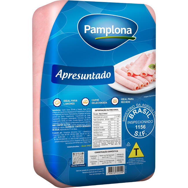 Apresuntado Pamplona Preço por quilo na peça