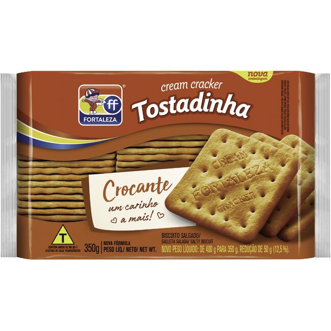 Biscoito Fortaleza Cracker Tostadinha 350g