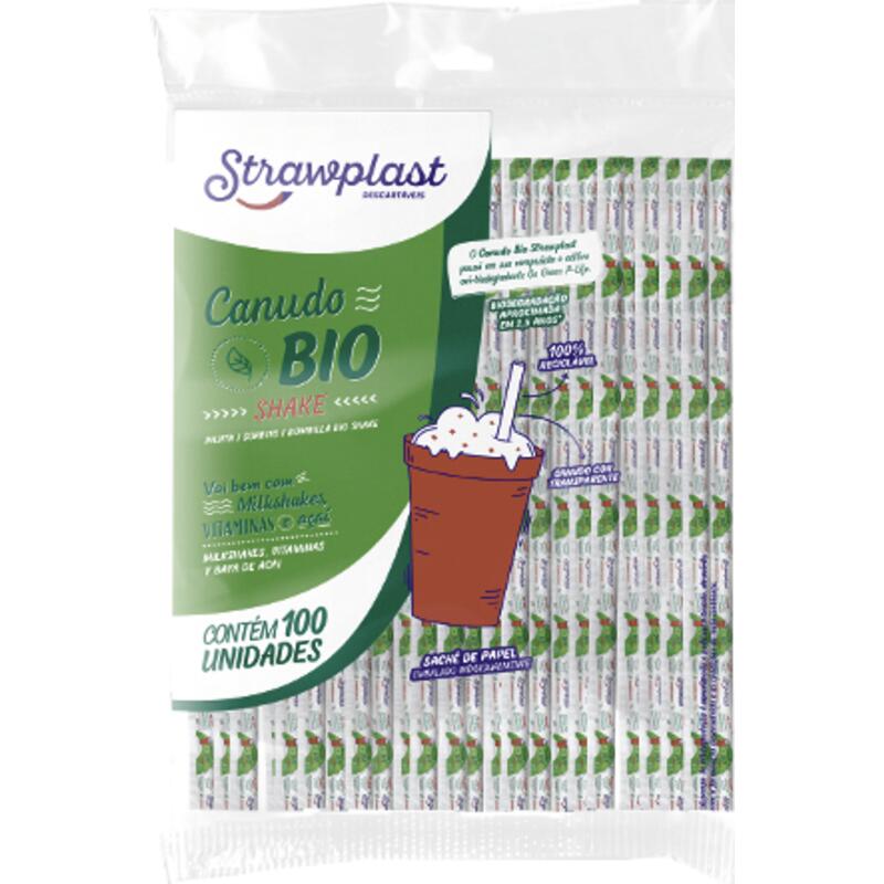 Canudo Bio Strawplast 100 un