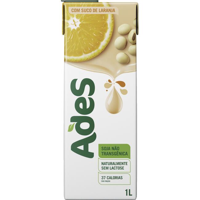 Alimento À Base de Soja Ades Laranja 1L