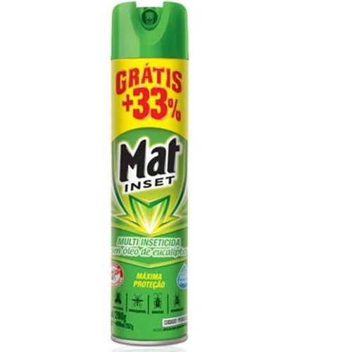 Multi Inseticida Mat Inset com Oléo de Eucalipto 360ml 33% Grátis