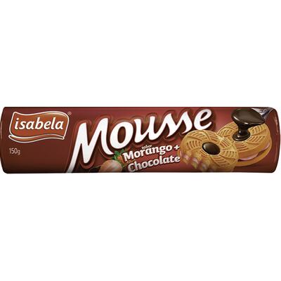 Biscoito Recheado Mousse Isabela Morango 150g