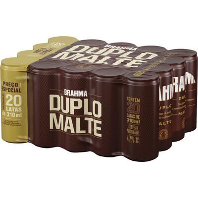 Cerveja Brahma Duplo Malte 20x310ml
