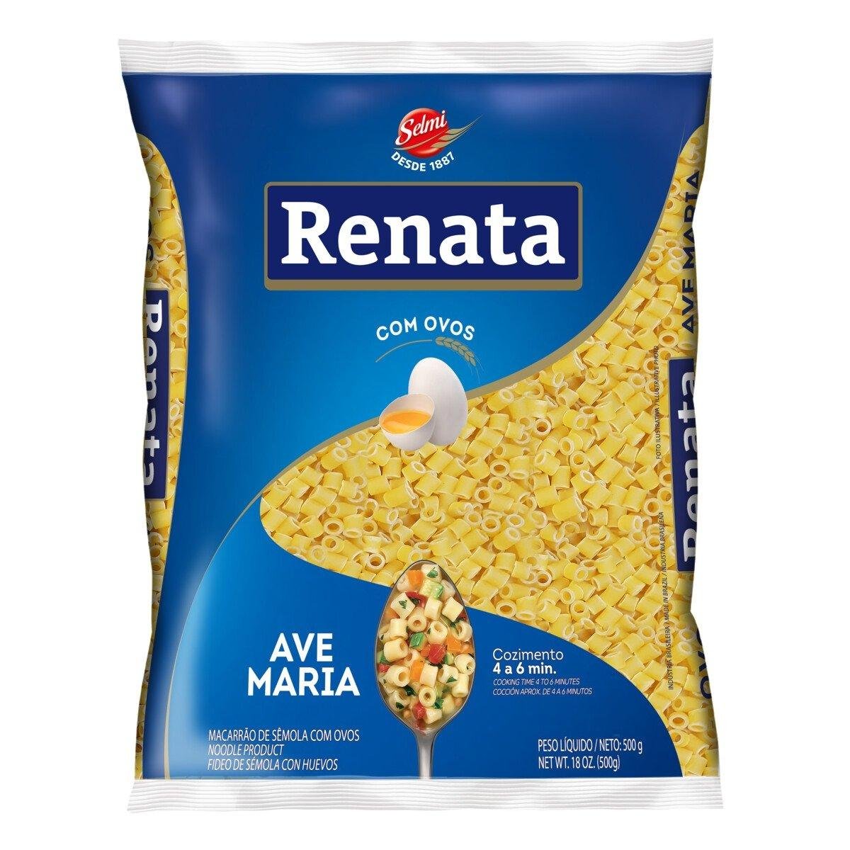 Macarrão de Sêmola com Ovos Ave Maria Renata Pacote 500g