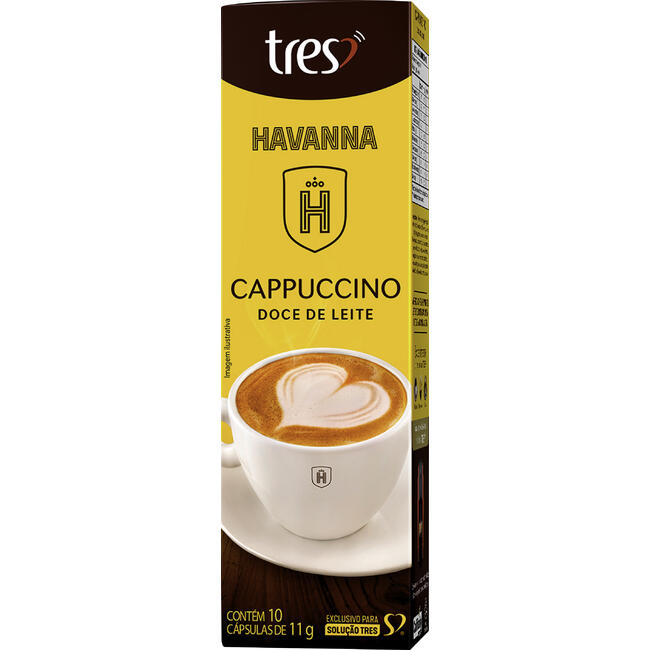 Capsula TRES Cappuccino Doce De Leite 3 Corações 10 unid