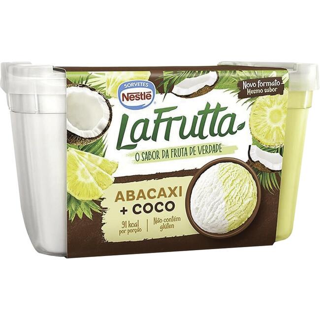 Sorvete LaFrutta Nestlé Abacaxi e coco 1L