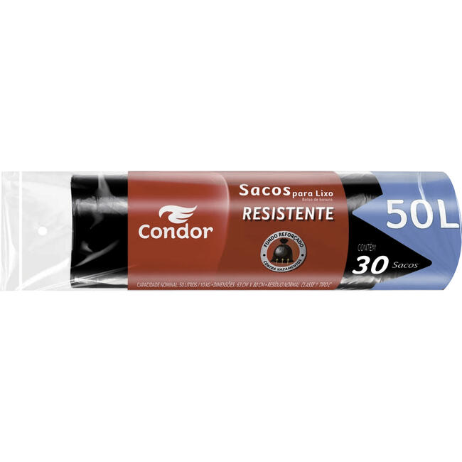 Saco de Lixo Condor Reforçado 50L 30 un
