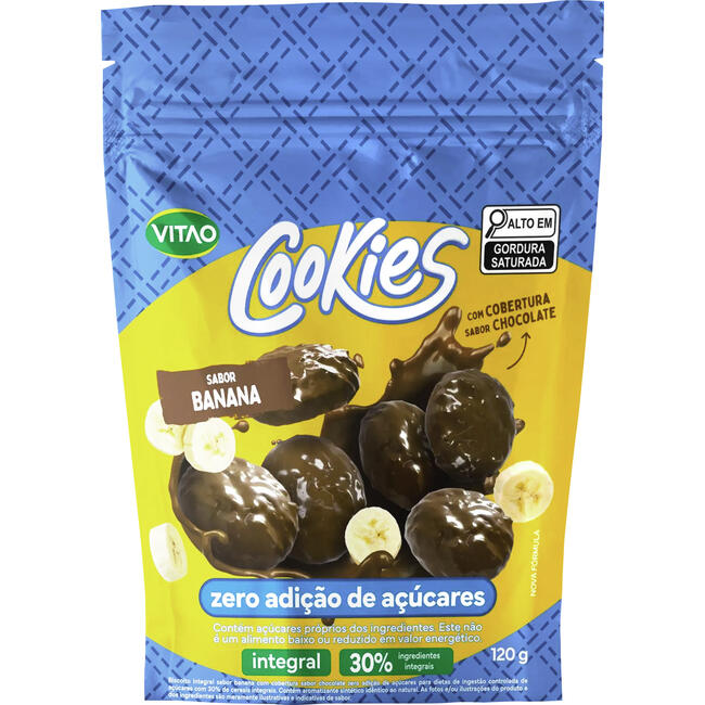 Cookie Vitao 120g - Zero - Chocolate com Banana