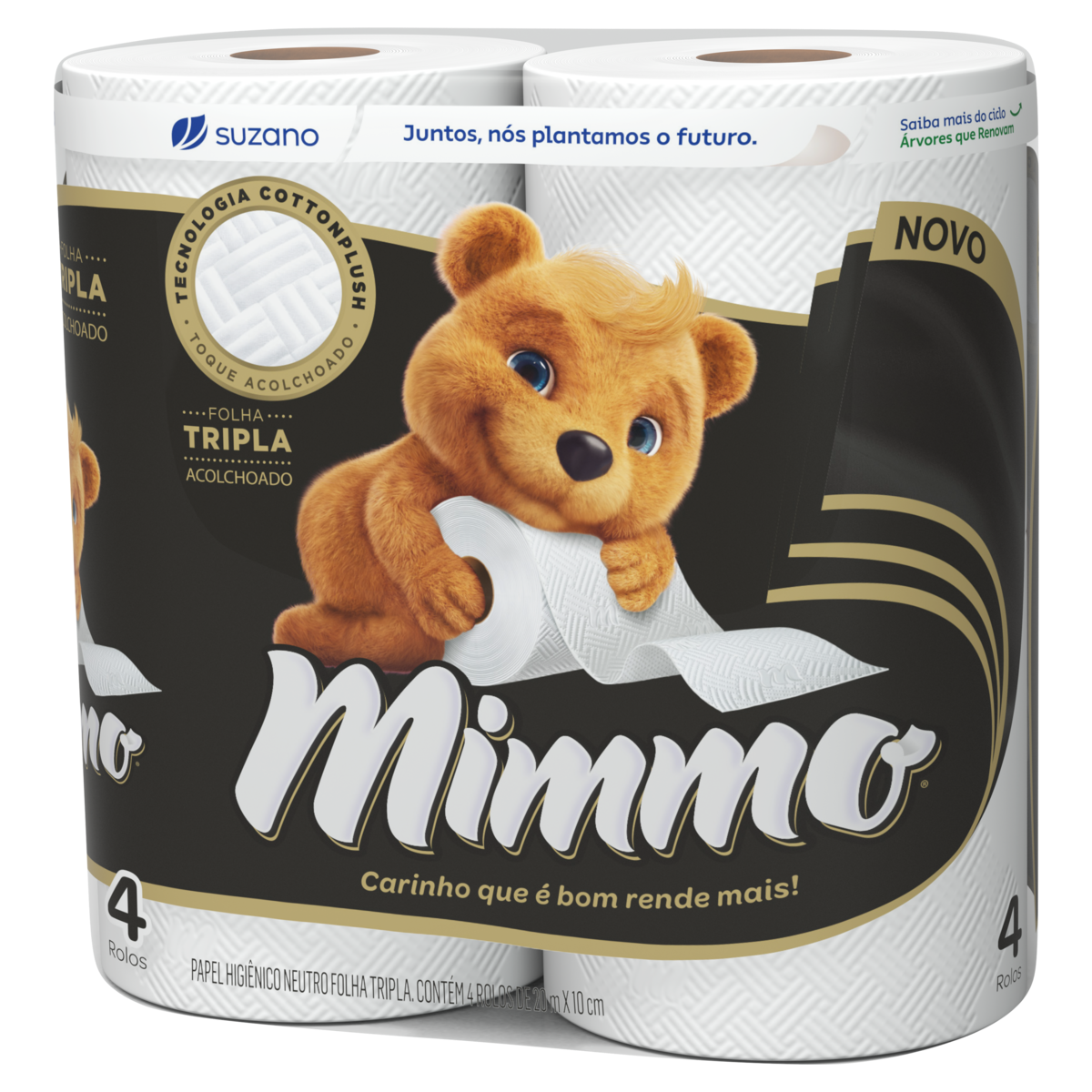 Papel Higiênico Folha Tripla Mimmo Neutro 20m C/4