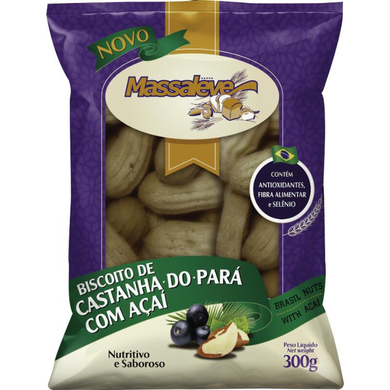 Biscoito Massaleve Castanha e Açaí 300g