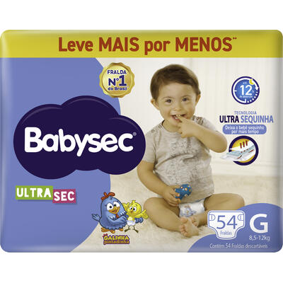 Fralda Descartável Babysec Ultra G 54 un