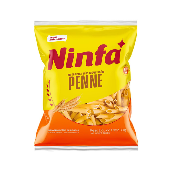 Massa de Sêmola Ninfa 500g - Penne
