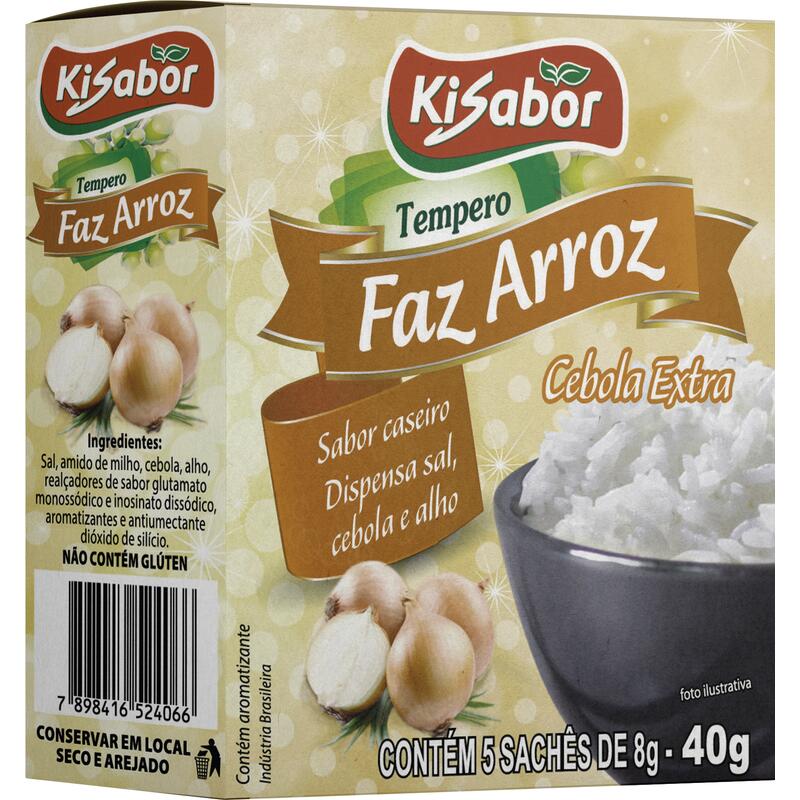 Tempero Kisabor Faz Arroz Cebola Extra 40g