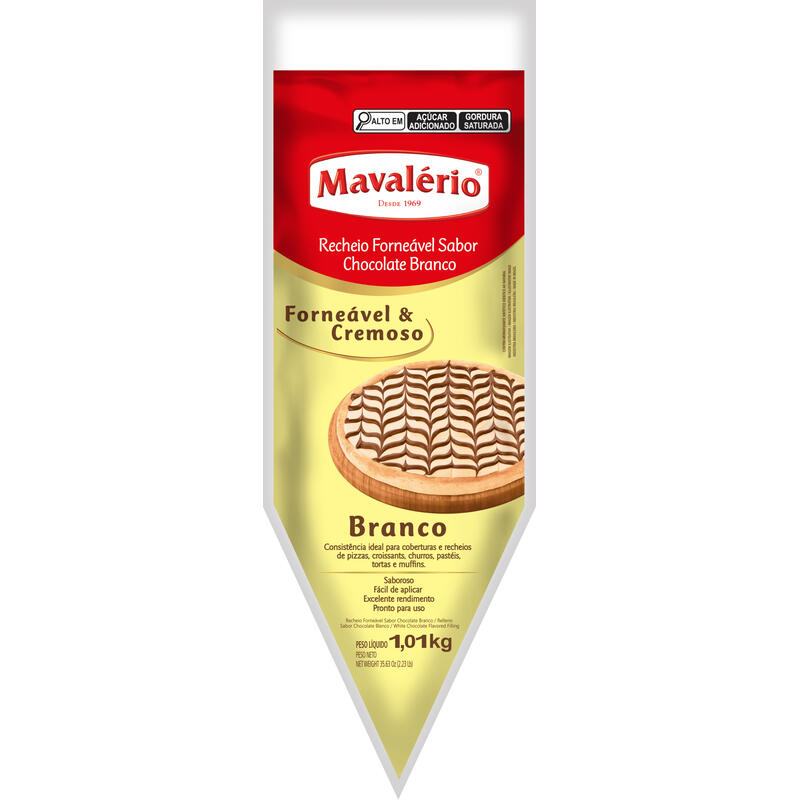 Cobertura Forneável Mavalério Chocolate Branco 1,01kg