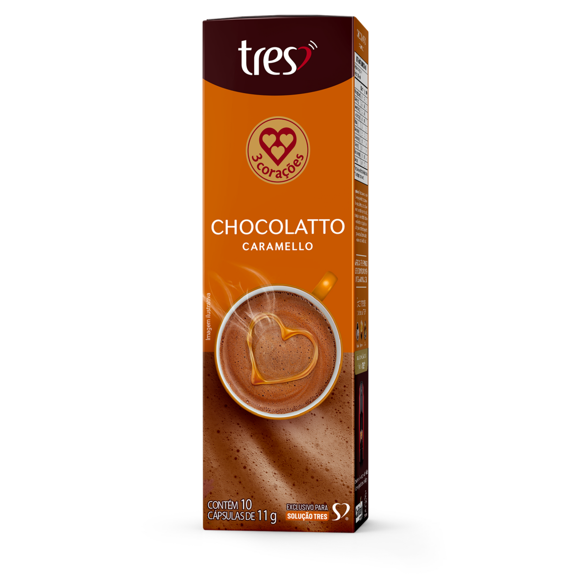 Capsula Chocolatto Caramello 3 CORAÇÕES 10 unid