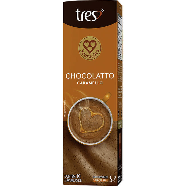Capsula Chocolatto Caramello 3 CORAÇÕES 10 unid
