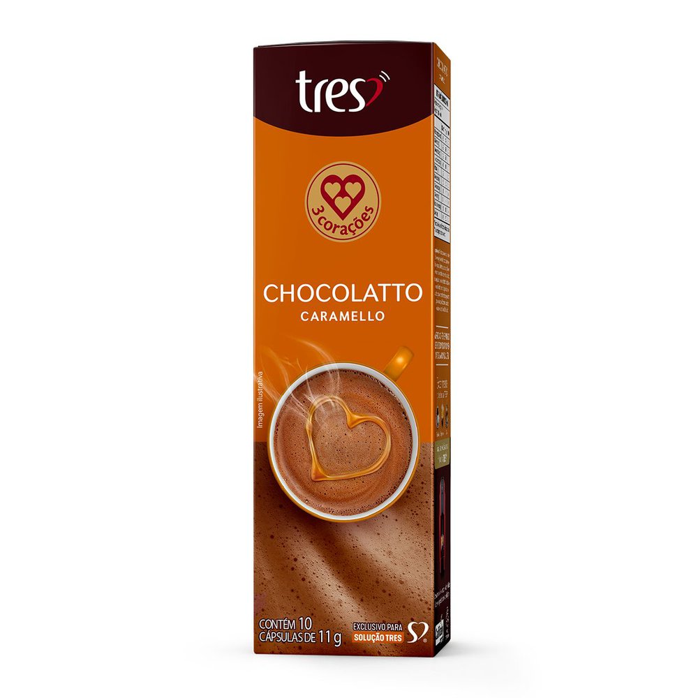 Capsula Chocolatto Caramello 3 CORAÇÕES 10 unid