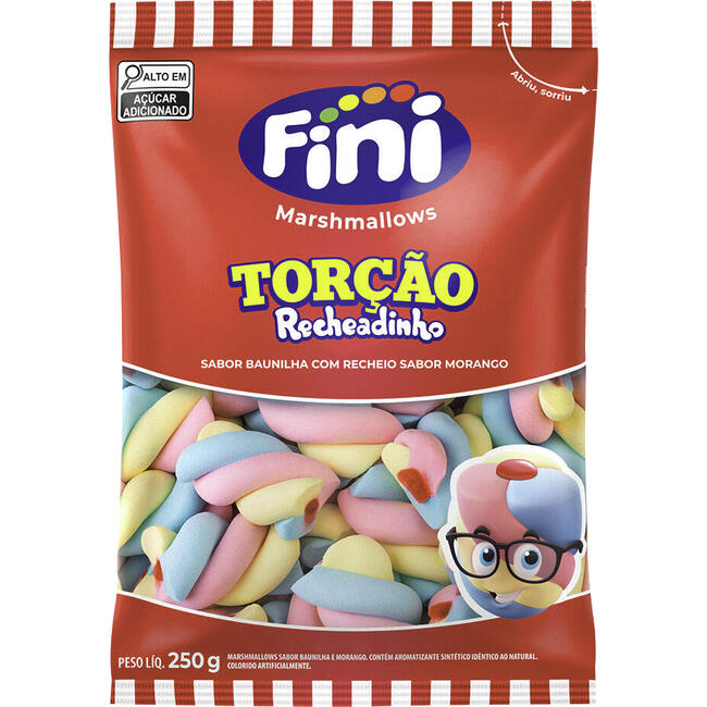 Marshmallow Recheado Fini Torção 250g