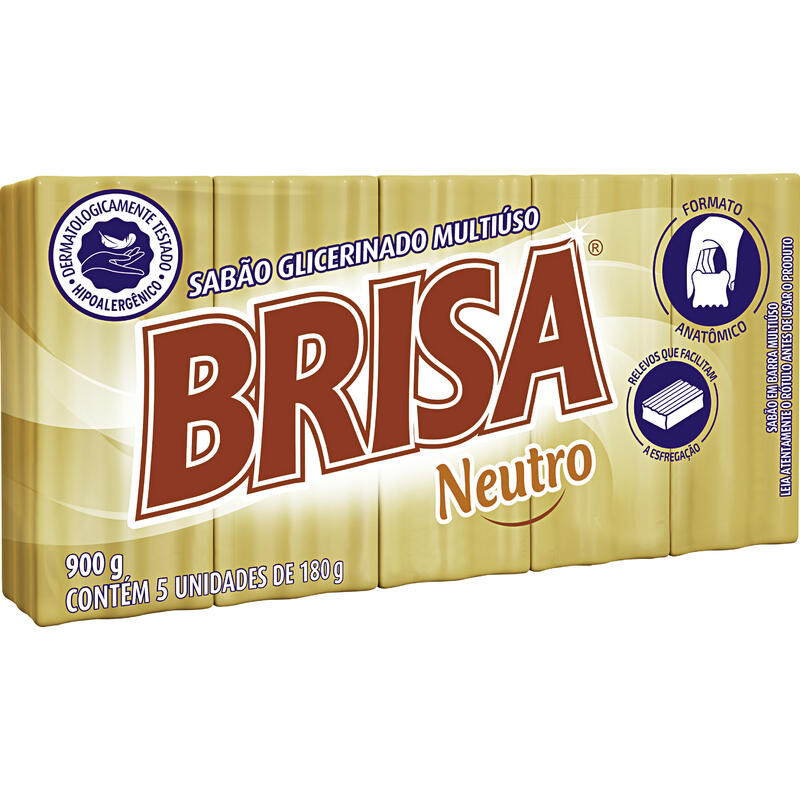 Sabão em Pedaço Brisa Neutro 5x180g