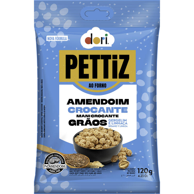 Amendoim Dori Pettiz Gergelim e Linhaça 120g