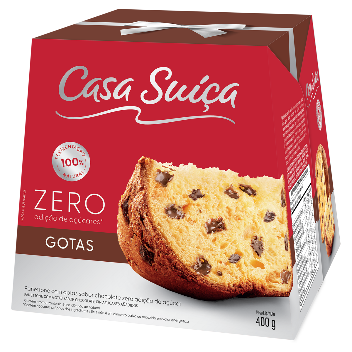 Panettone CASA SUIÇA Gotas Zero 400g