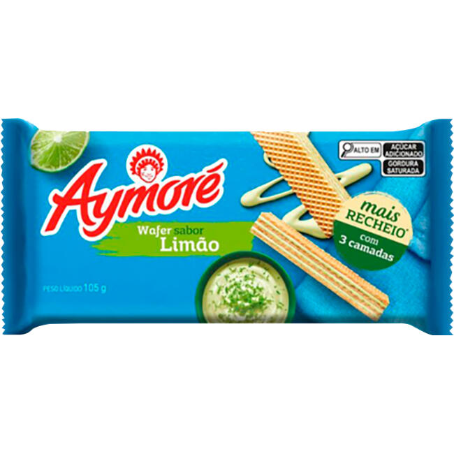 Biscoito Wafer Aymoré Limão 105g