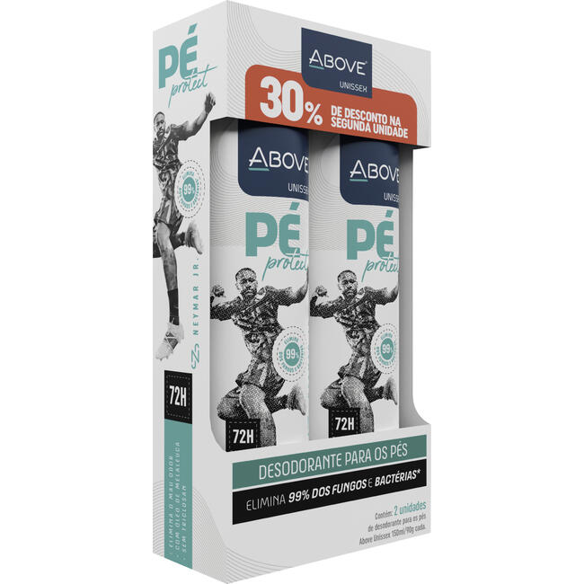 Kit Des Aerossol para os Pés Above Pro Jato Seco 2x150ml